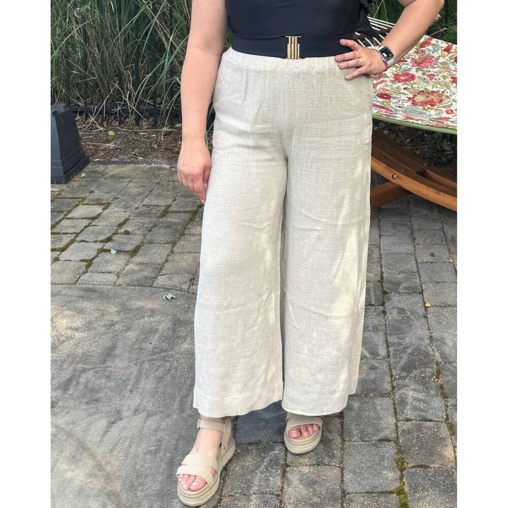 NEW BEFORE YOU COLLECTION summer wide leg pants in sand